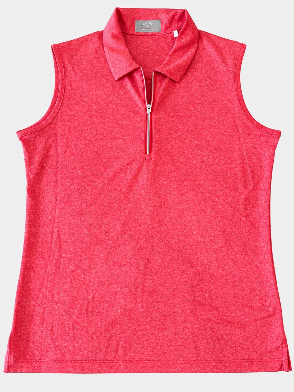 Callaway Women's Coral Sleeveless Zip Polo Tank